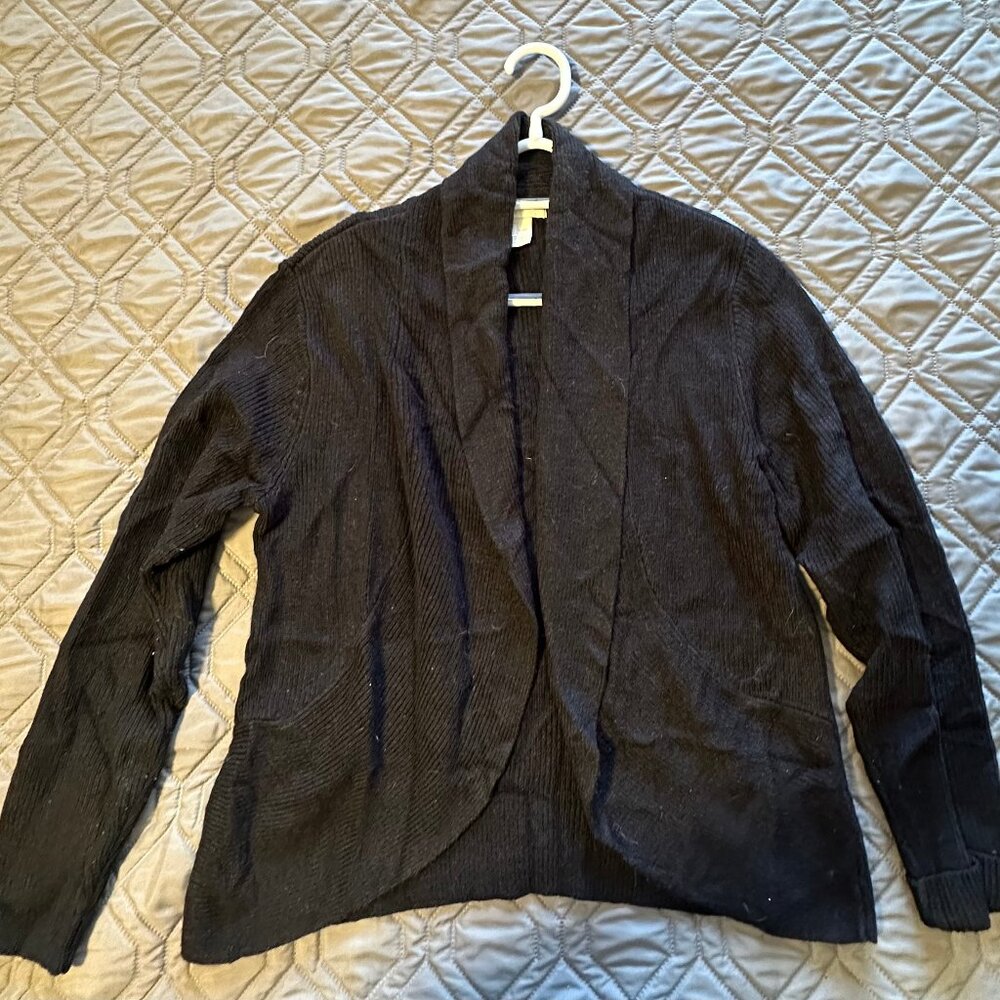 H&M Black Knit Cardigan | Size Large | Everyday Essential Layer